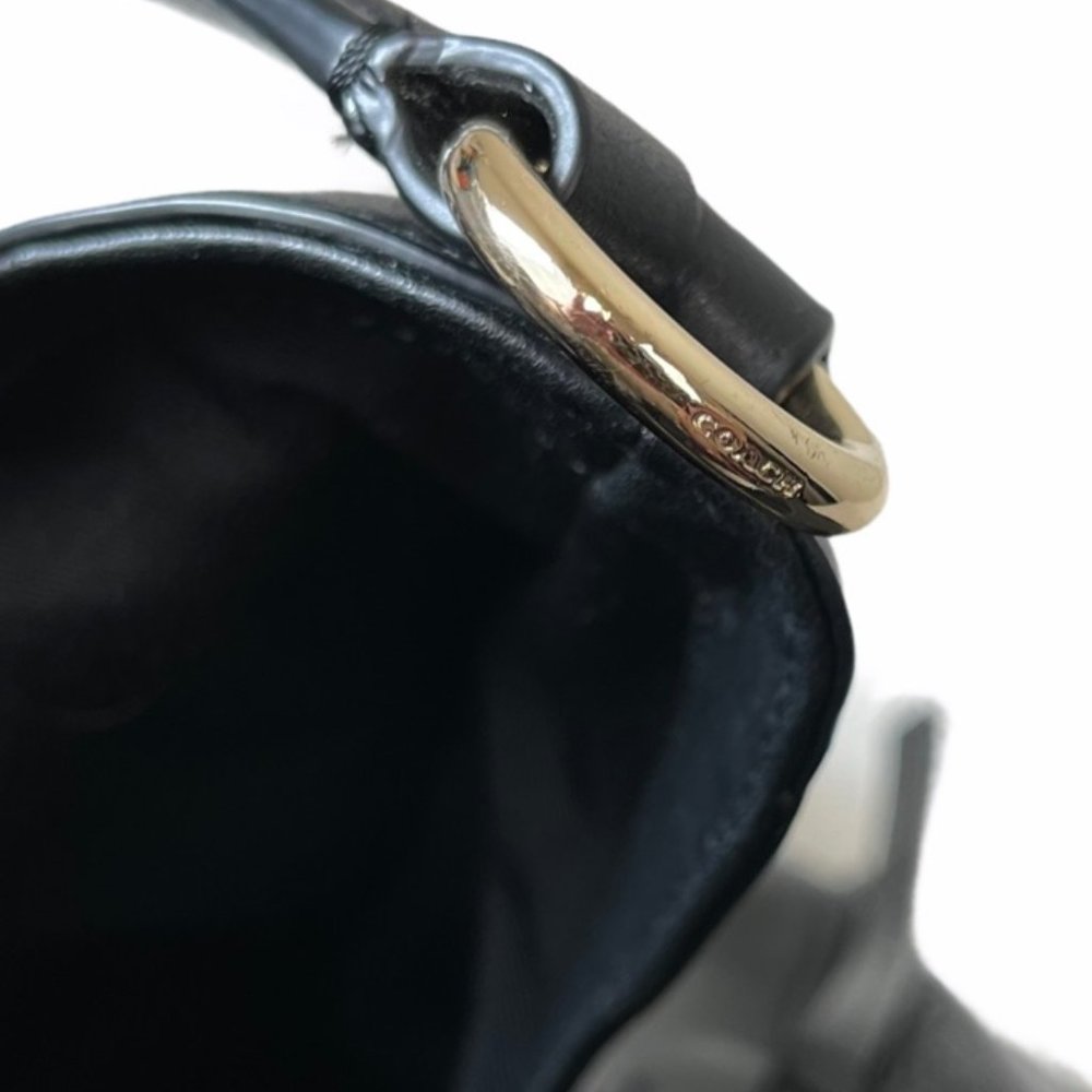 Coach Black Shoulder Bag with Gold Accents - Picture 11 of 15